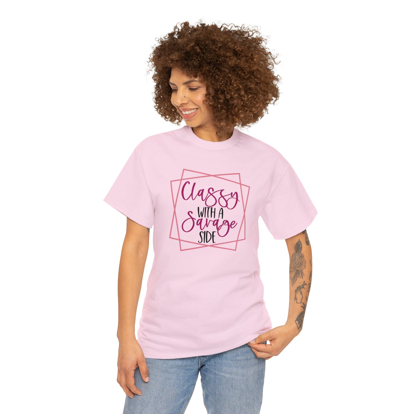 Classy with a Savage side | funny womens tshirt