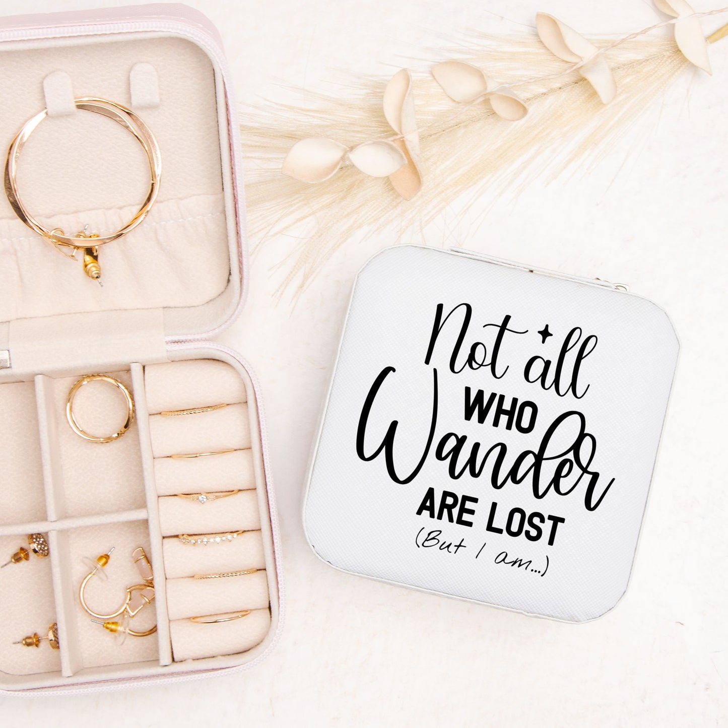 Not all who wander Jewelry Travel Case