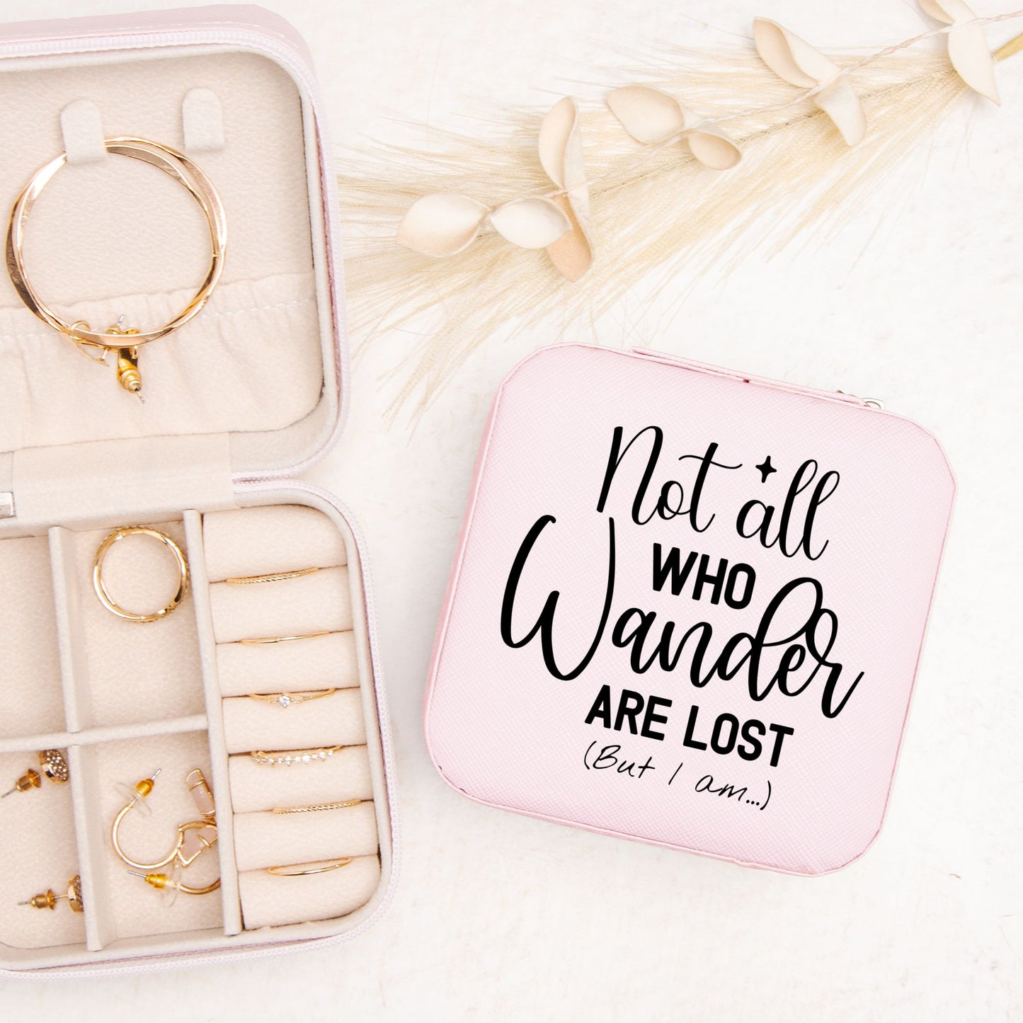 Not all who wander Jewelry Travel Case