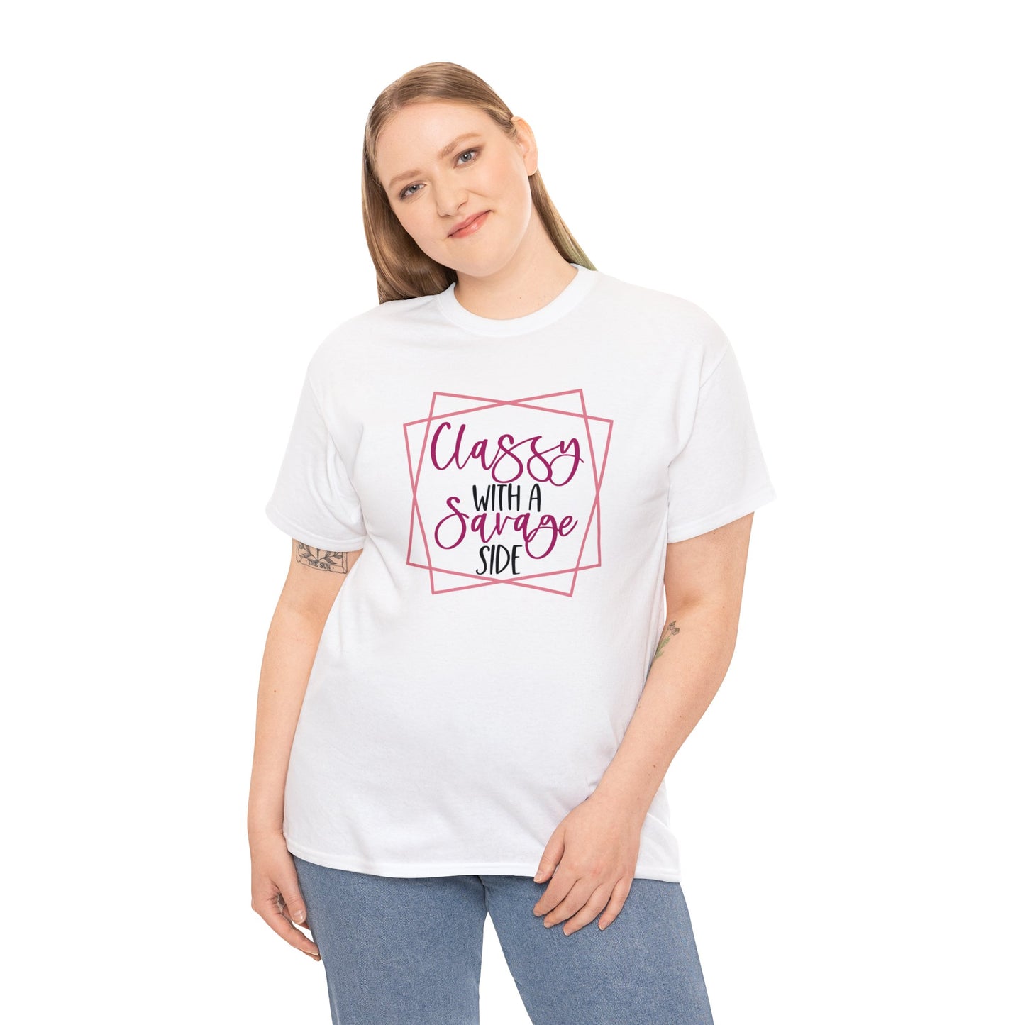 Classy with a Savage side | funny womens tshirt